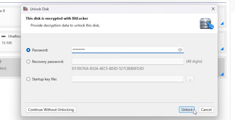Hetman Partition Recovery: Entsperren eines BitLocker-Flash-Laufwerks mit einem Kennwort
