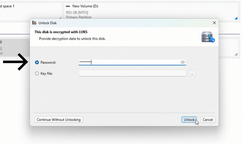 Hetman Partition Recovery: разблокировка LUKS