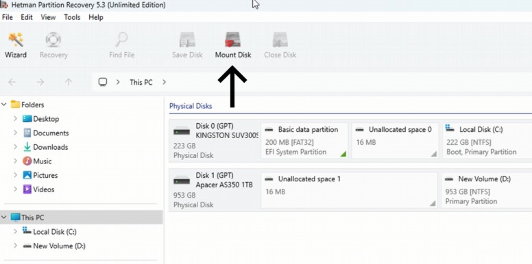 Hetman Partition Recovery: подключение файла-контейнера LUKS