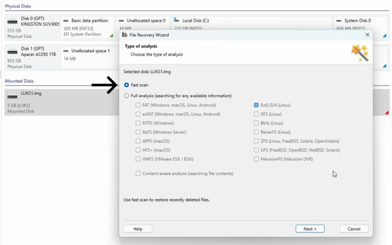 How to Recover Data from an Encrypted LUKS Disk