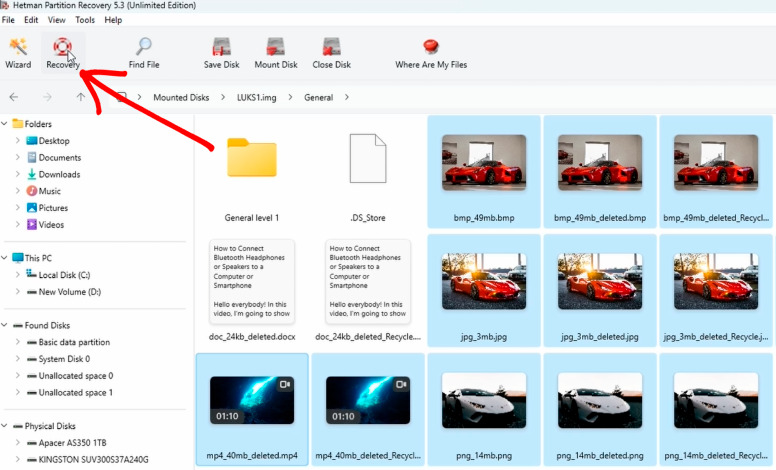 Hetman Partition Recovery: восстановление файлов из контейнера LUKS
