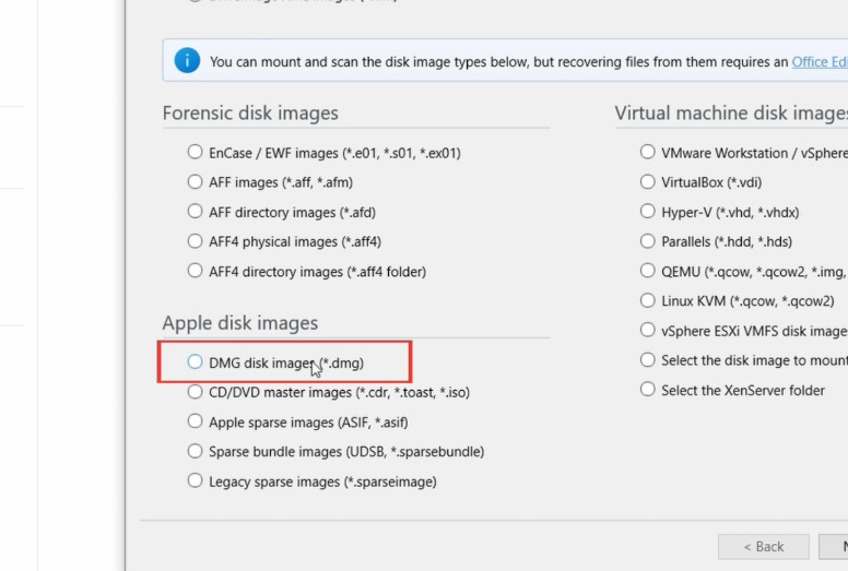 Hetman Partition Recovery: .dmg is mounted through the DMG Image option Hetman Partition Recovery: .dmg is mounted through the DMG Image option