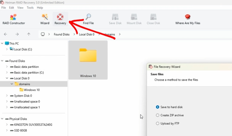 Hetman RAID Recovery: use Recovery and save the VM folder Hetman RAID Recovery: use Recovery and save the VM folder
