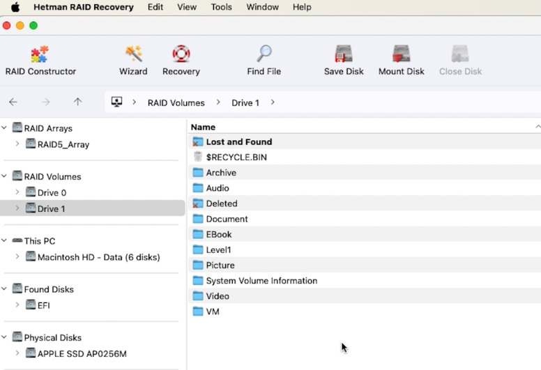 Hetman RAID Recovery: розпізнана логічна структура файлової системи ReFS Hetman RAID Recovery: розпізнана логічна структура файлової системи ReFS