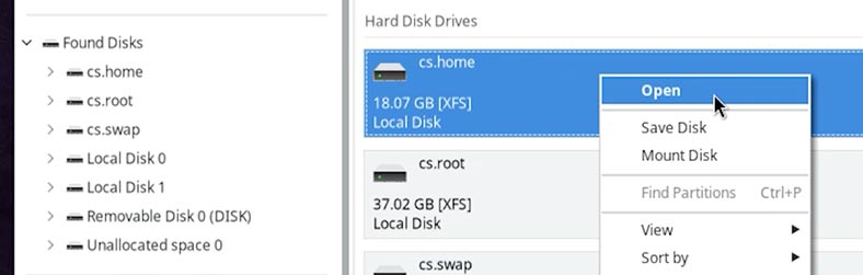 Hetman Partition Recovery: Клікаємо по диску, на якому зберігалися файли