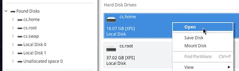 Hetman Partition Recovery: відкрити диск