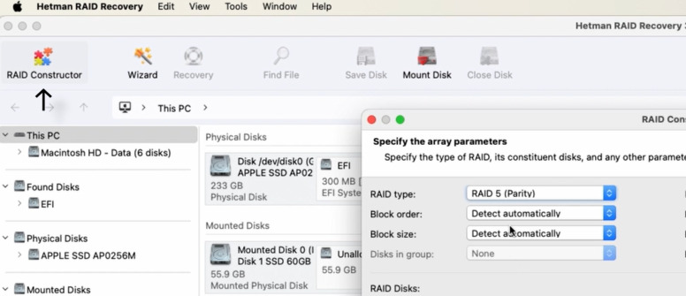 Hetman RAID Recovery: RAID Constructor для ручного складання RAID Hetman RAID Recovery: RAID Constructor для ручного складання RAID