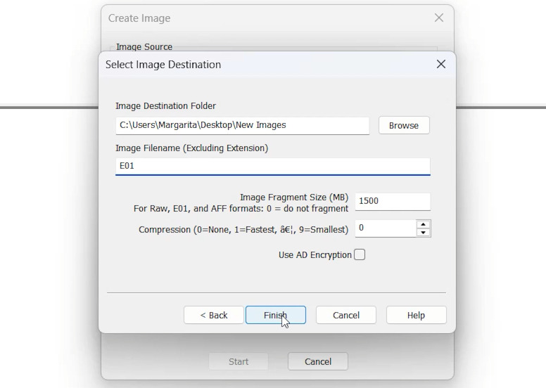 Exterro FTK Imager: Image Fragment Size Exterro FTK Imager: Image Fragment Size