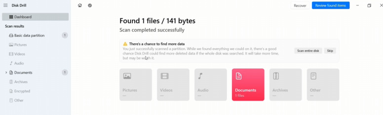 Disk Drill : absence de prise en charge de LUKS
