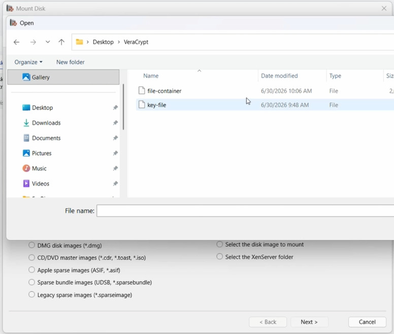 Hetman Partition Recovery: VeraCrypt-Containerdatei