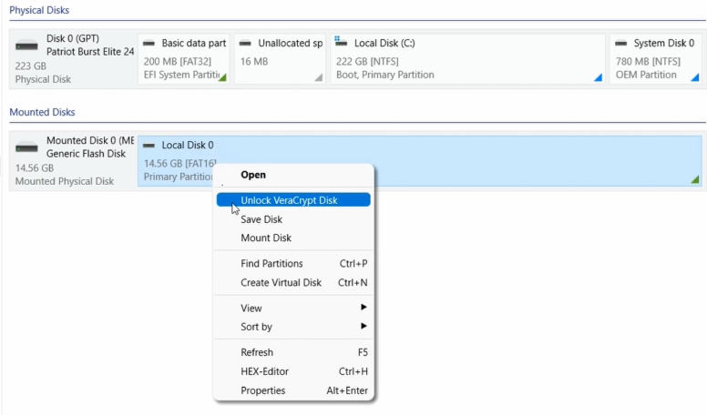 Hetman Partition Recovery: Mit VeraCrypt entsperren