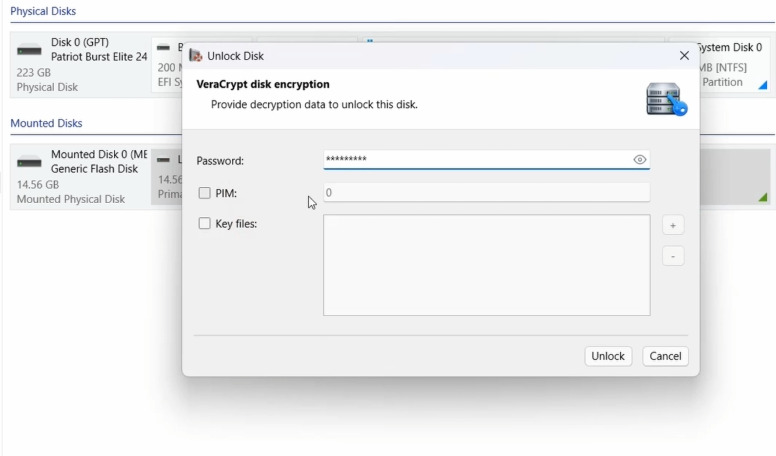 Hetman Partition Recovery: Passwort für das standardmäßige VeraCrypt-Volume eingeben