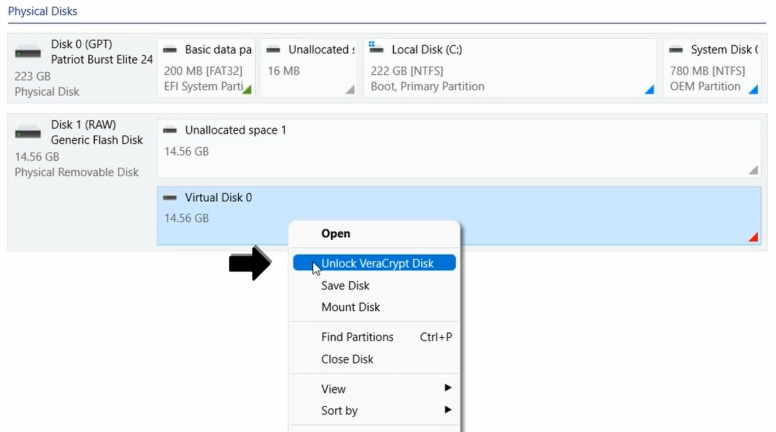 Hetman Partition Recovery: Mit VeraCrypt für die virtuelle Partition entsperren