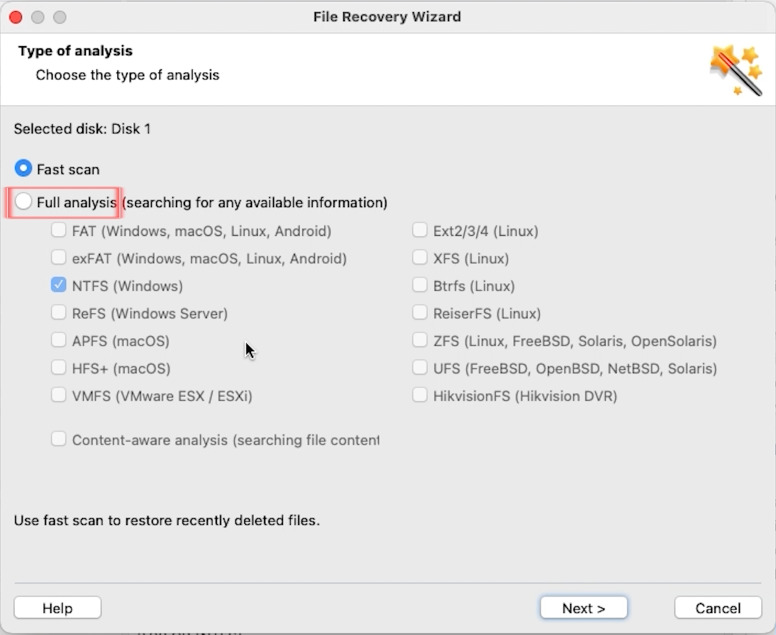 Hetman RAID Recovery: полное исследование диска Hyper-V