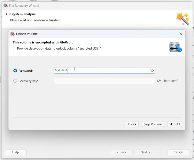 Hetman Partition Recovery: Entsperren eines APFS-verschlüsselten Volumes