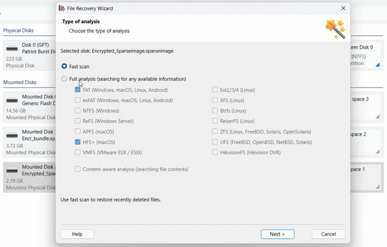 Hetman Partition Recovery : analyse rapide d’une image disque