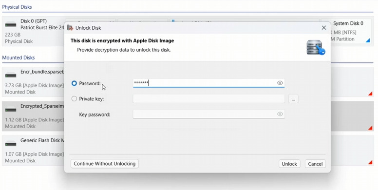Hetman Partition Recovery : déverrouillage d’une image chiffrée