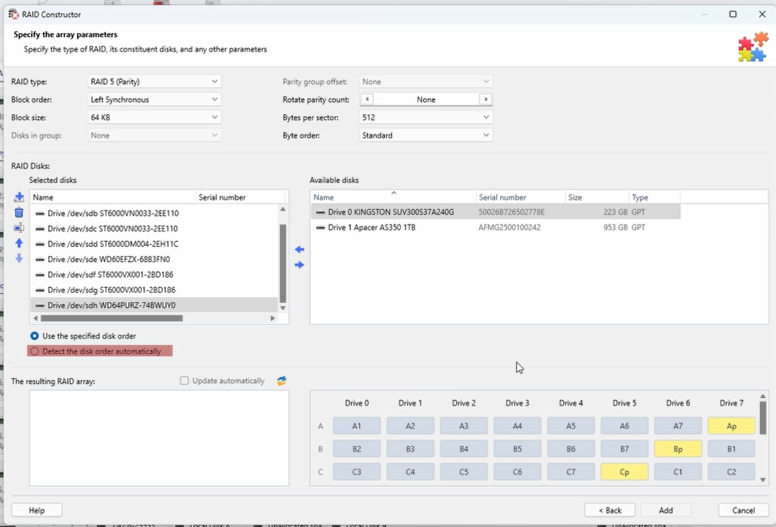 Hetman RAID Recovery : détection automatique de l’ordre des disques Hetman RAID Recovery : détection automatique de l’ordre des disques