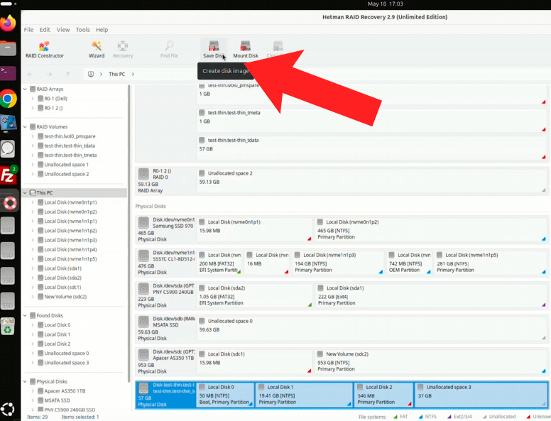 Hetman RAID Recovery: Erstellen eines Proxmox-Datenträgerabbilds Hetman RAID Recovery: Erstellen eines Proxmox-Datenträgerabbilds