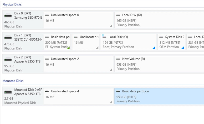Hetman RAID Recovery: смонтированный образ диска