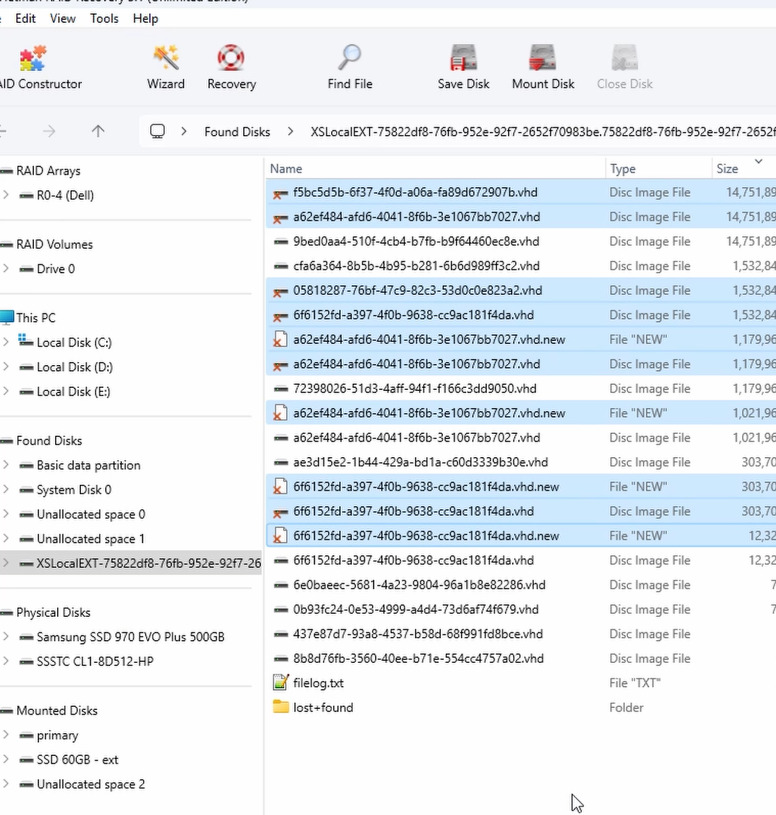 Hetman RAID Recovery: видалені файли позначено червоним хрестиком Hetman RAID Recovery: видалені файли позначено червоним хрестиком