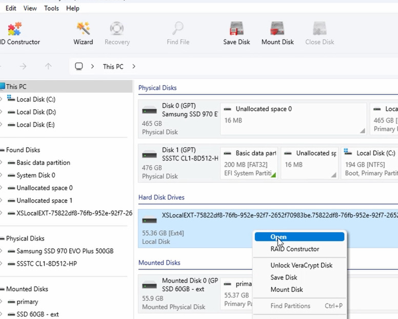 Hetman RAID Recovery: запуск сканування диска Hetman RAID Recovery: запуск сканування диска