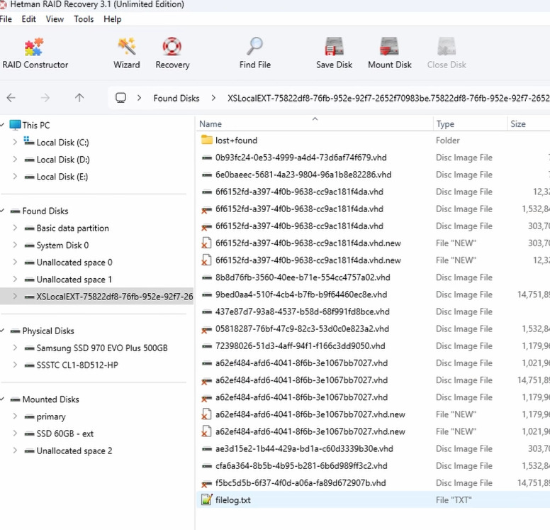 Hetman RAID Recovery: програма автоматично розпізнає структуру EXT4 Hetman RAID Recovery: програма автоматично розпізнає структуру EXT4