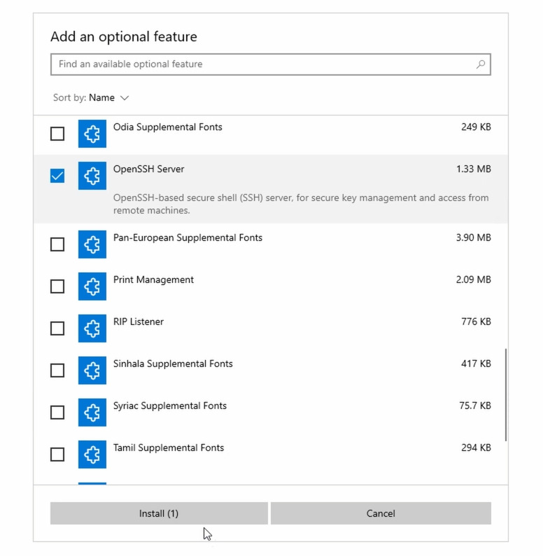 Windows Server 2022: تثبيت OpenSSH Server