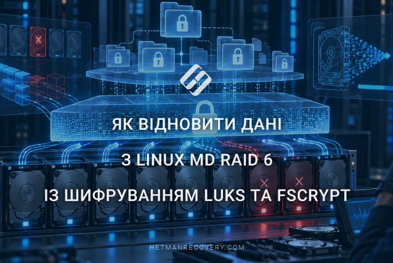 Як відновити дані з Linux MD RAID 6 із шифруванням LUKS та fscrypt