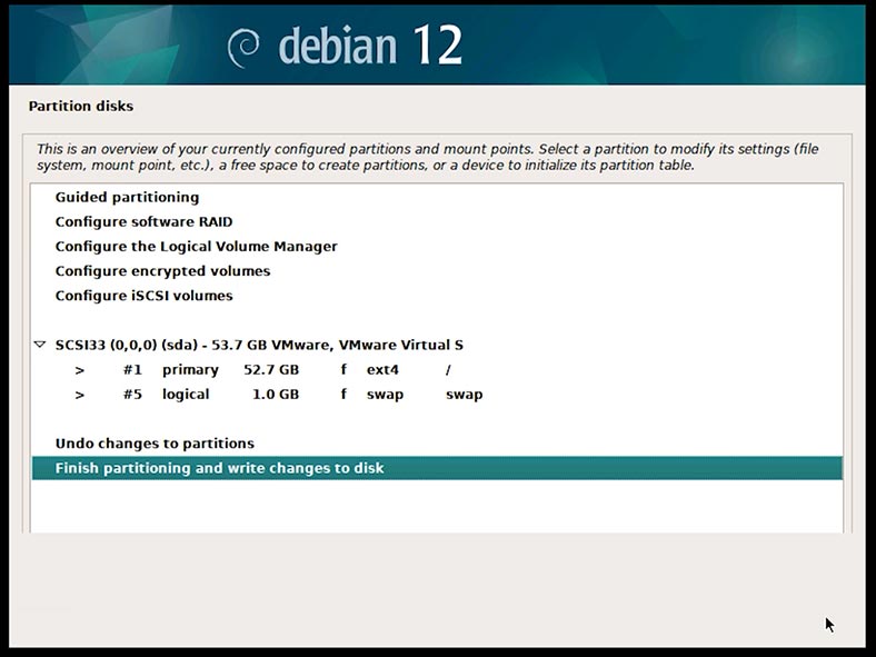 Debian: налаштування розділів Linux Debian: налаштування розділів Linux