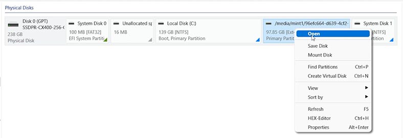 Hetman Partition Recovery: відкрити втрачений розділ Mint Hetman Partition Recovery: відкрити втрачений розділ Mint