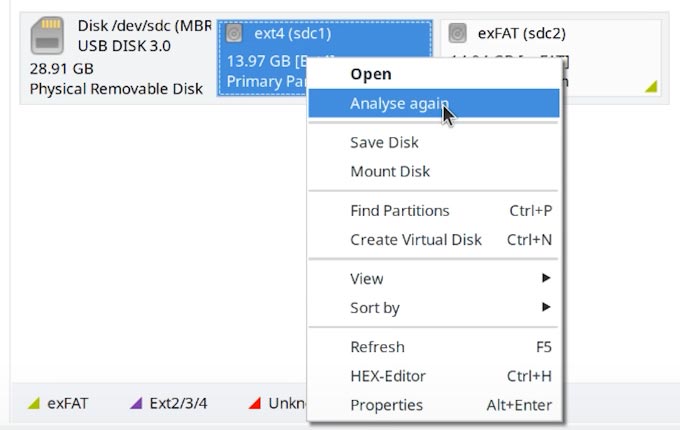 Hetman Partition Recovery: проаналізувати диск іще раз