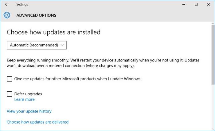 Set up automatic download and installation of system updates