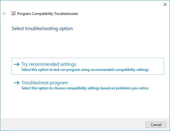 Setup compatibility mode