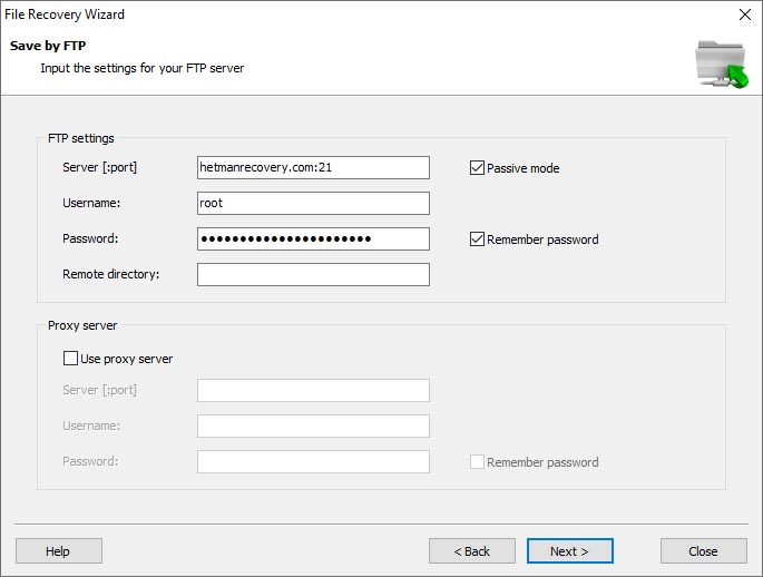 Uploading Files onto an FTP Server