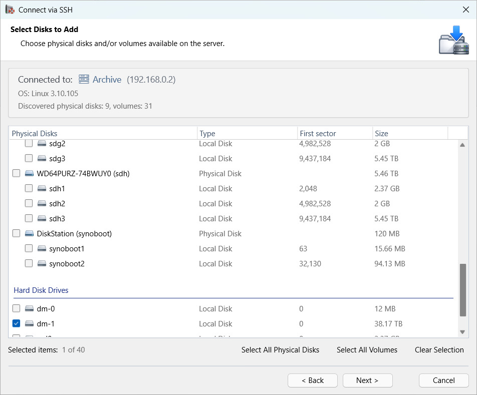 Connect to a Remote Disk over SSH