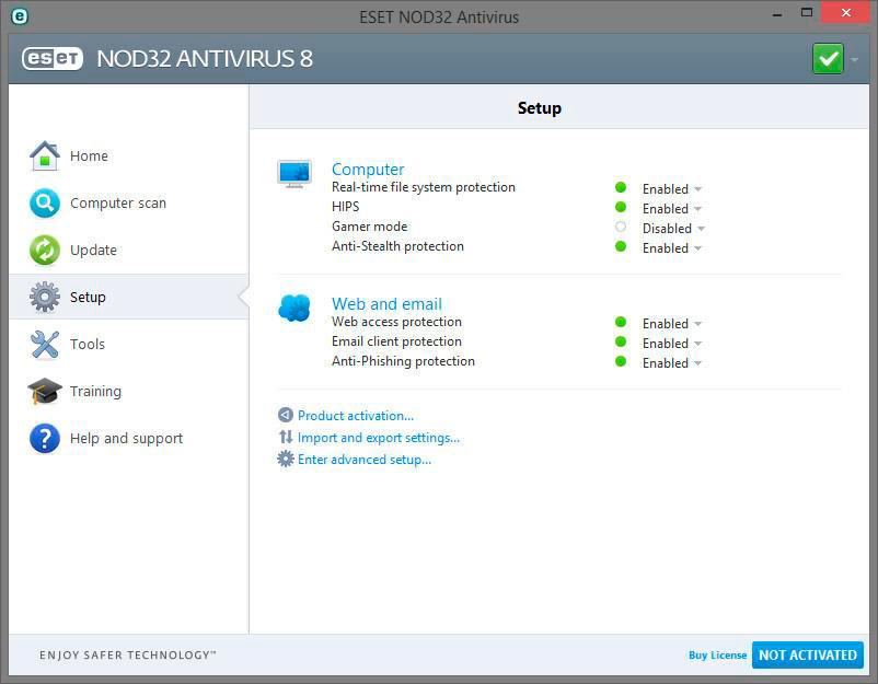 ESET NOD32 Antivirus unter Windows 10