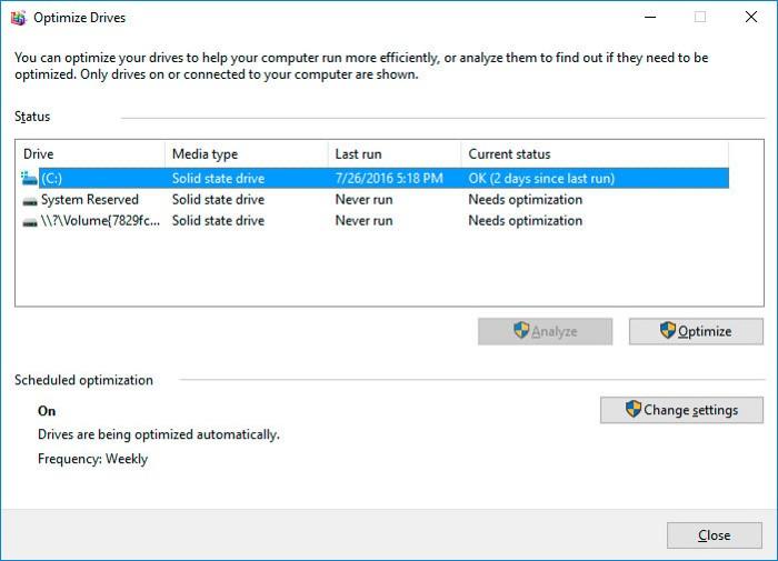 Run Hard Disk Defragmentation